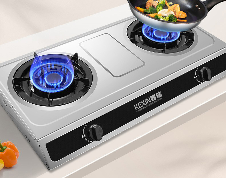 客信台式燃气灶，不锈钢煤气炉灶具